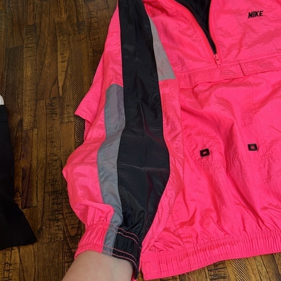 Nike Retro Y2K Windbreaker Jacket Pullover Track 1/2 Zip Front Pouch Large - Picture 6 of 15